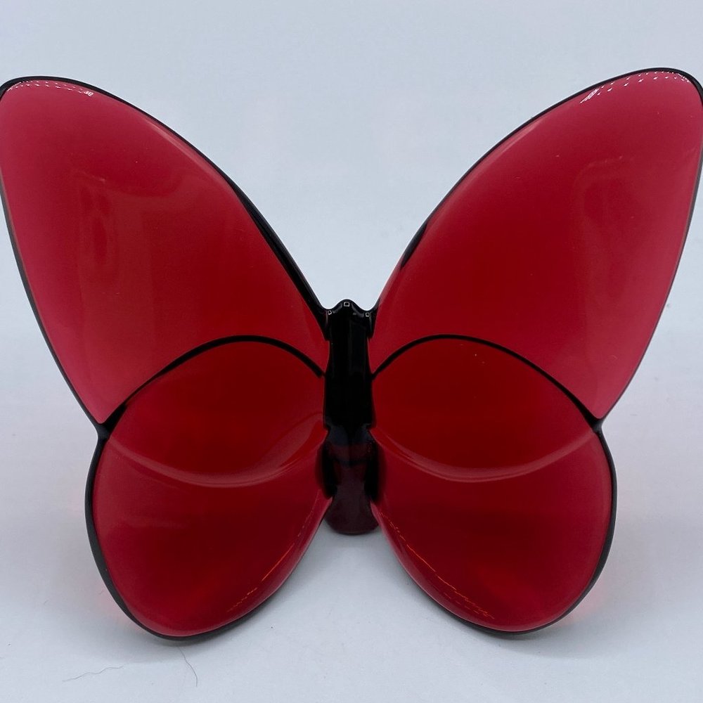 A001 Baccarat Papillon Lucky Ruby Red Butterfly